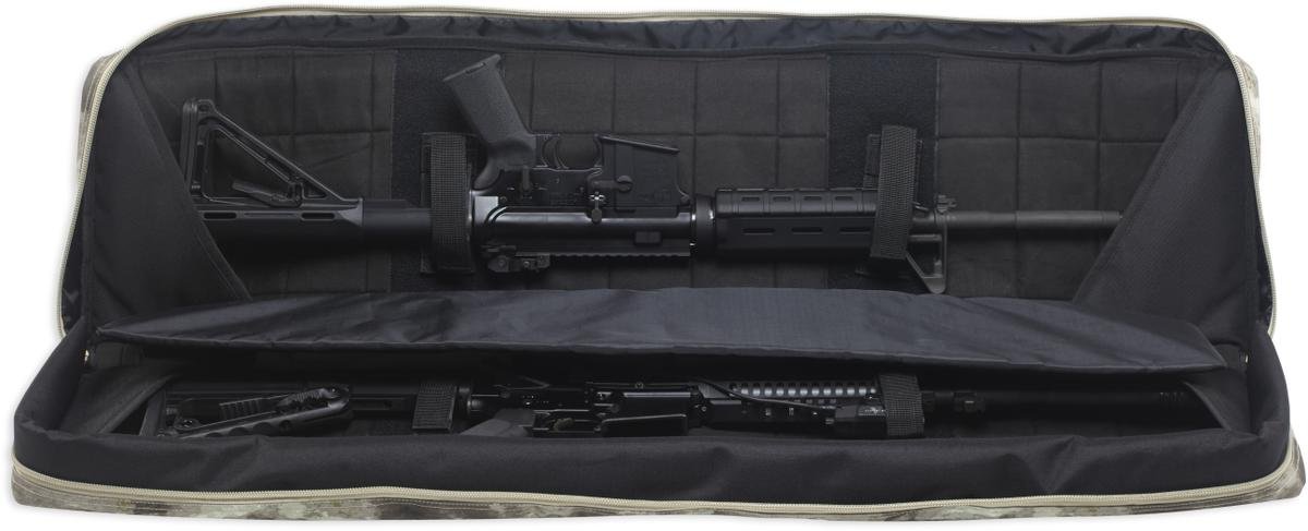 Bulldog Cases Tactical Double Rifle Gun Case - Heavy Duty Waterproof Firearm Storage for Hunting, Shooting Range & Travel | Fits Two Rifles with Scopes & Accessories