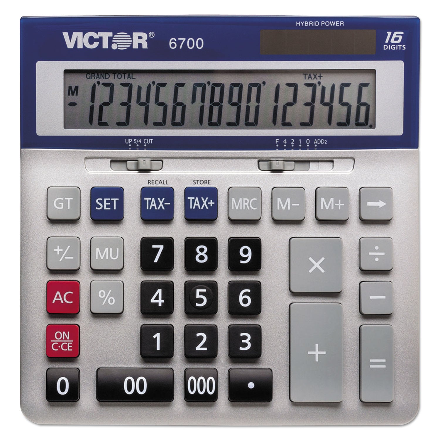 16-Digit Large Desktop Calculator with LCD Display - 6700 Model for Office, Accounting & Financial Calculations