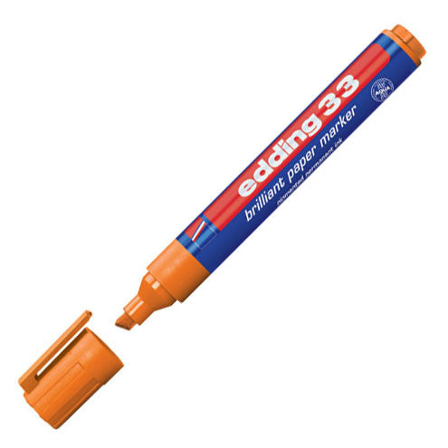 edding 33 Brilliant Chisel Tip Paper Marker Pen - Vibrant Colors for Office, School & Creative Projects
