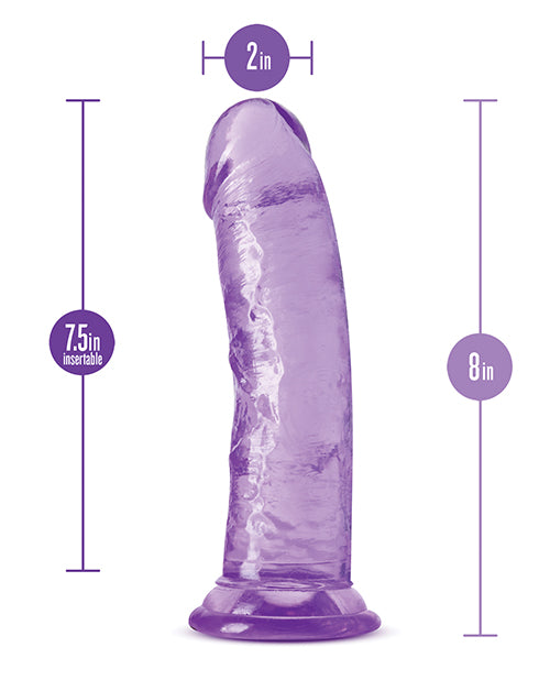 B Yours Plus Roar n' Ride Realistic 8 Inch Purple Dildo - Lifelike Adult Toy for Couples & Solo Play, Perfect for Spicing Up Your Bedroom Fun