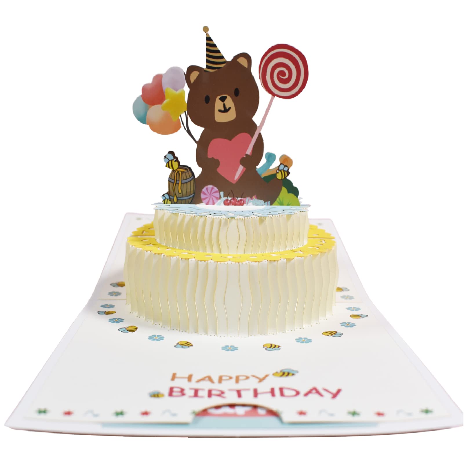 Lovepop LitterBear Pop-Up Birthday Card with Envelope - Unique 3D Greeting Cards for Women, Men, Kids, Mom, Sister & Friends - Perfect for Birthdays, Anniversaries & Special Occasions