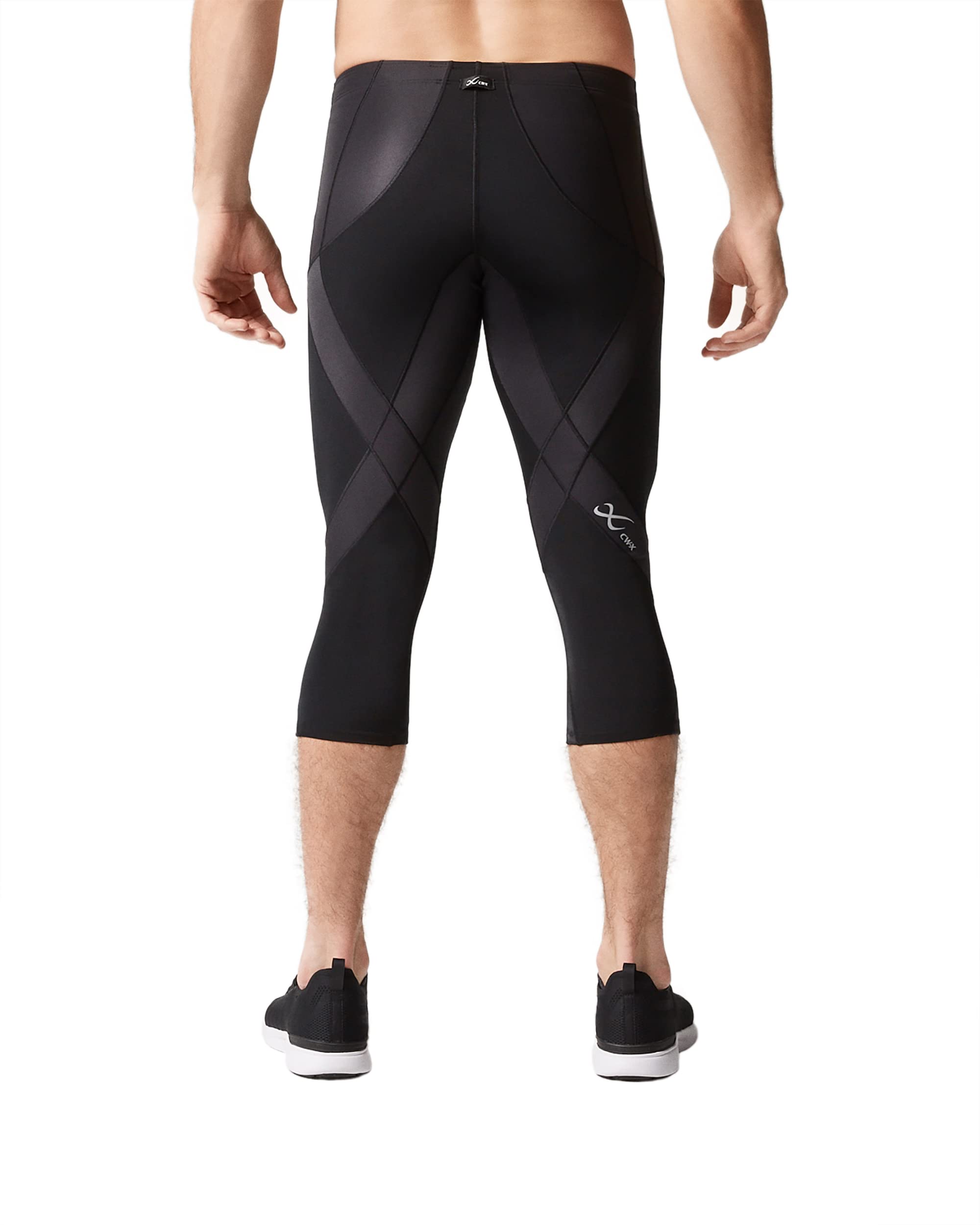 CW-X Men's Endurance Generator 3/4 Compression Tights - Joint & Muscle Support for Running, Cycling & Workouts - High-Performance Athletic Gear for Active Men