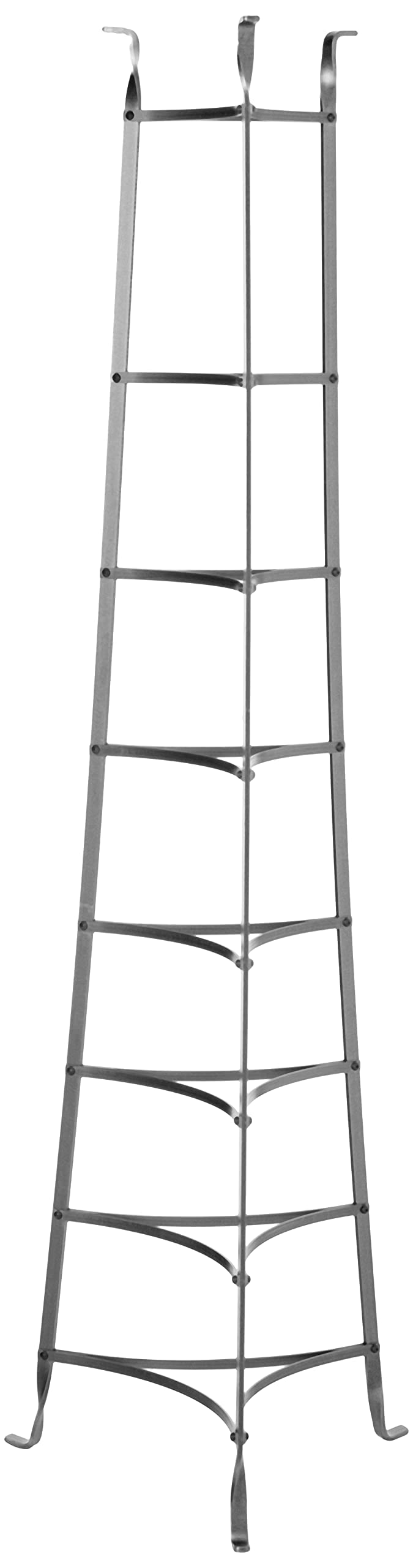 Enclume 8-Tier Hammered Steel Cookware Stand - Free Standing Pot Rack Organizer for Kitchen Storage (Unassembled) - Perfect for Small Kitchens & Saving Counter Space