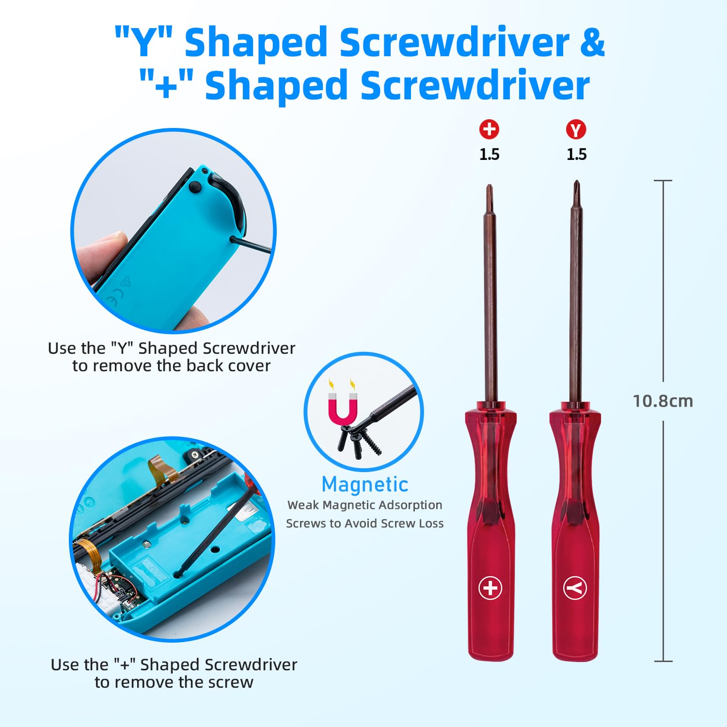 Tolesum Switch Joycon 3D Analog Joystick Repair Kit for Nintendo Switch/OLED/Lite Controllers - Includes Repair Tools - Black | Perfect for DIY Fixes & Controller Maintenance