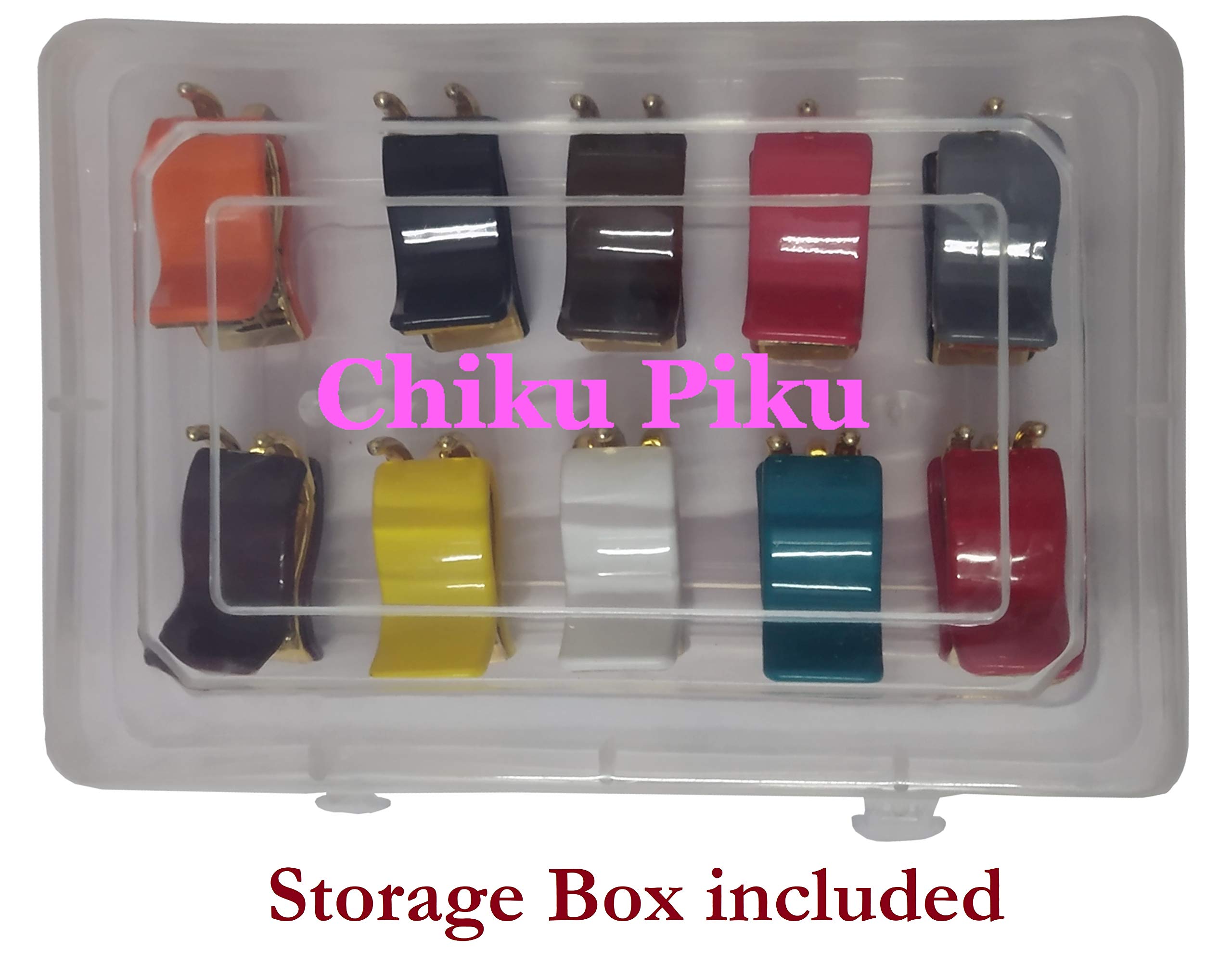 Korean Hair Clips for Girls – 3-Pack Plastic Hair Clutches with Storage Box | Scratch-Free, Rectangle Shape | Perfect for School, Parties & Daily Hairstyles
