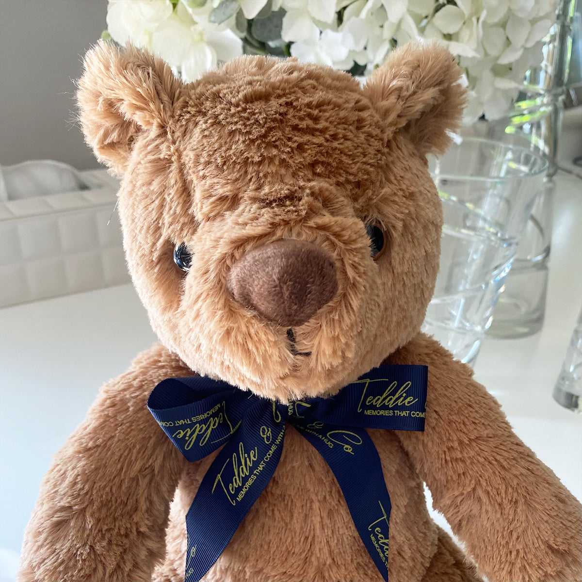Brown Teddy Bear with Voice Recorder - Cute Plush Stuffed Animal for Kids, Gifts & Nursery Decor | Perfect for Birthdays, Valentine's Day & Baby Showers