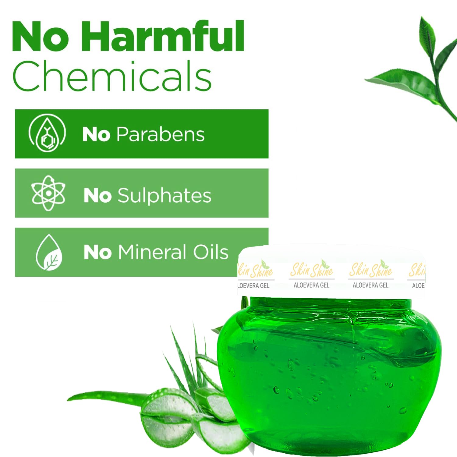 Knoll Healthcare 99% Pure Aloe Vera Gel for Face, Skin & Hair Care - 100g (Pack of 3) | Natural Moisturizer for Glowing Skin | Men & Women | Sunburn Relief, After Shave, Hair Mask & Daily Skincare