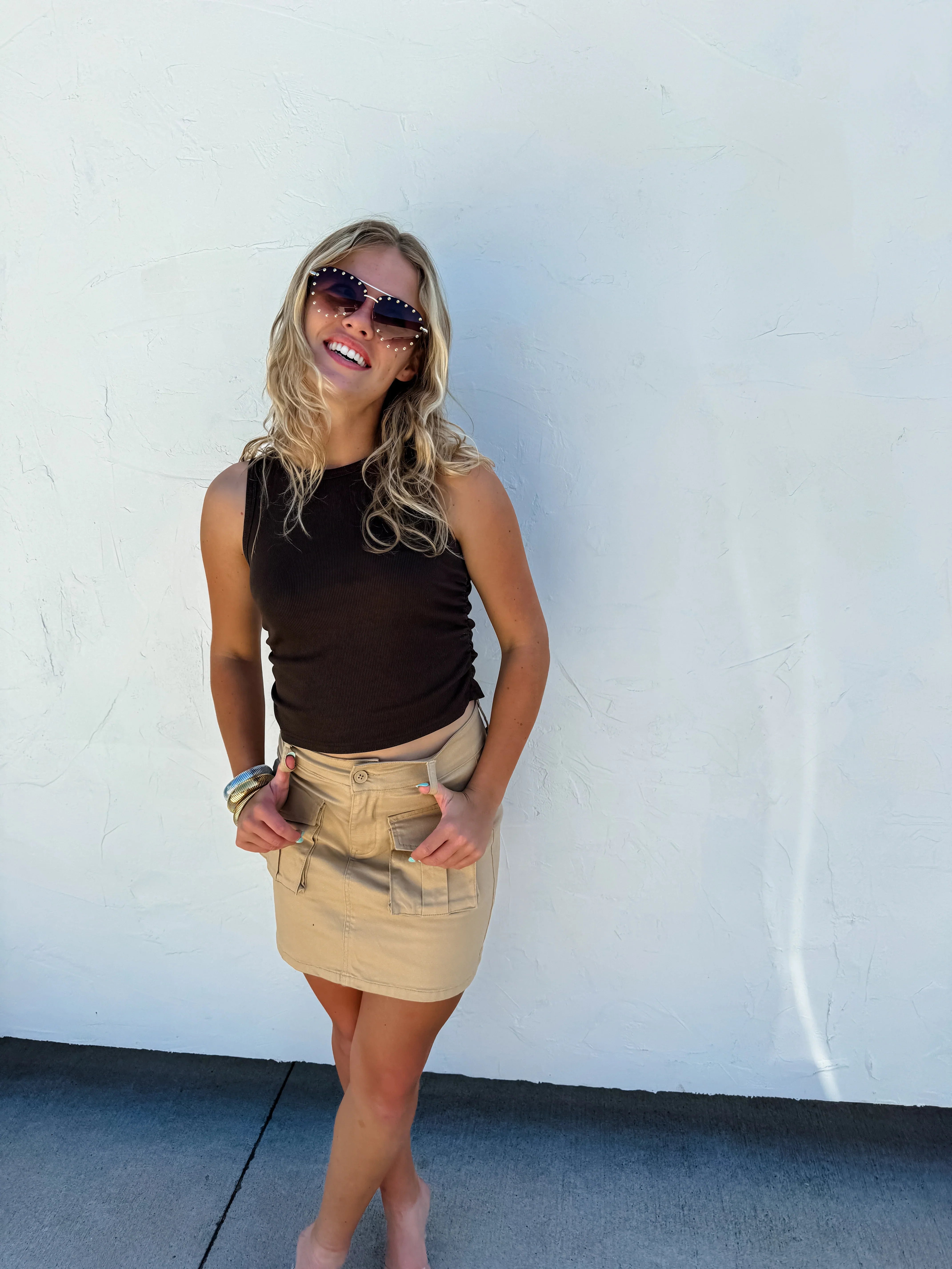 PREORDER: Carly Cargo Skirt - Women's Fashion Utility Skirt with Pockets in Multiple Colors | Perfect for Outdoor Adventures, Travel & Casual Wear