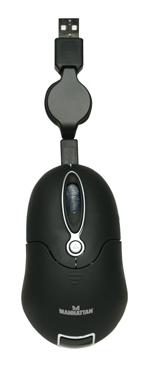 Manhattan Products Wireless Optical Mini Mouse - Portable & Ergonomic USB Mouse for Laptop, PC, Mac - Perfect for Office, Travel, and Home Use