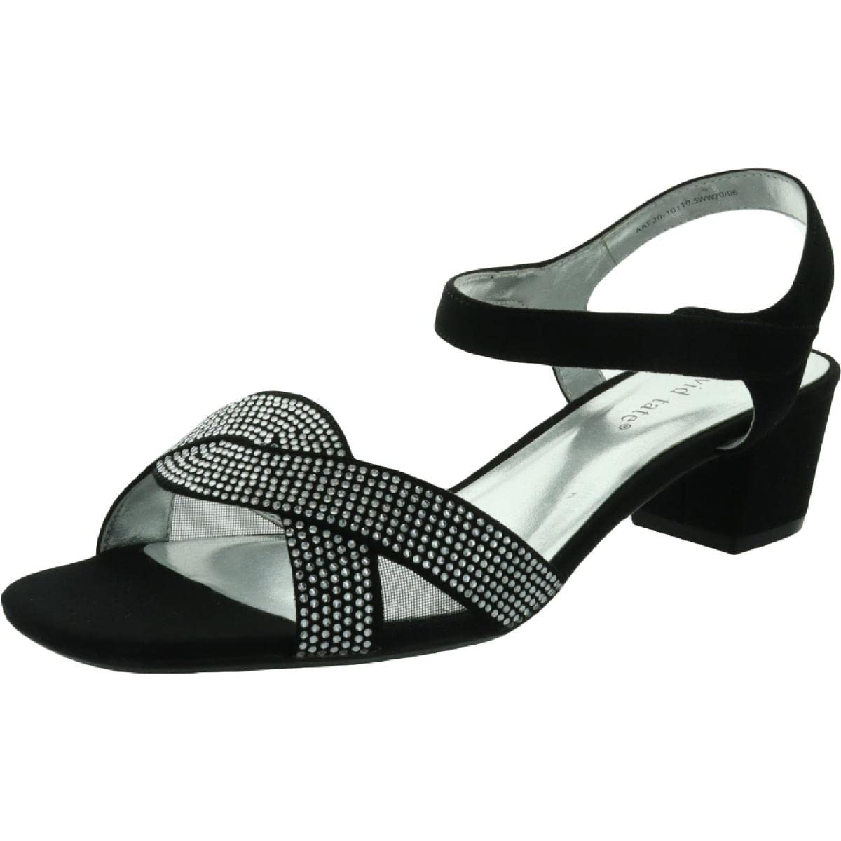 David Tate Women's Faux Suede Square Toe Dress Sandals - Water Resistant & Comfortable for Work, Office, and Special Occasions