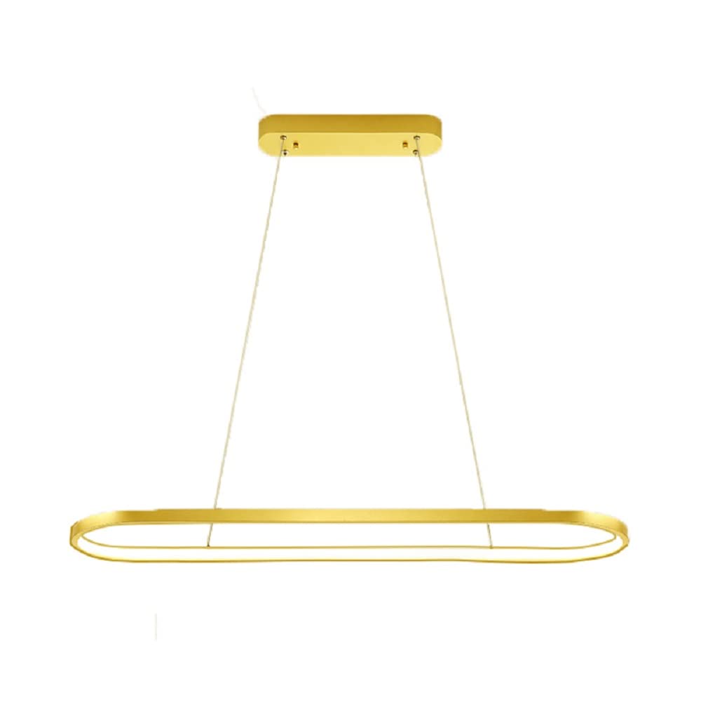 Modern Gold Oval Pendant Light - 35.5