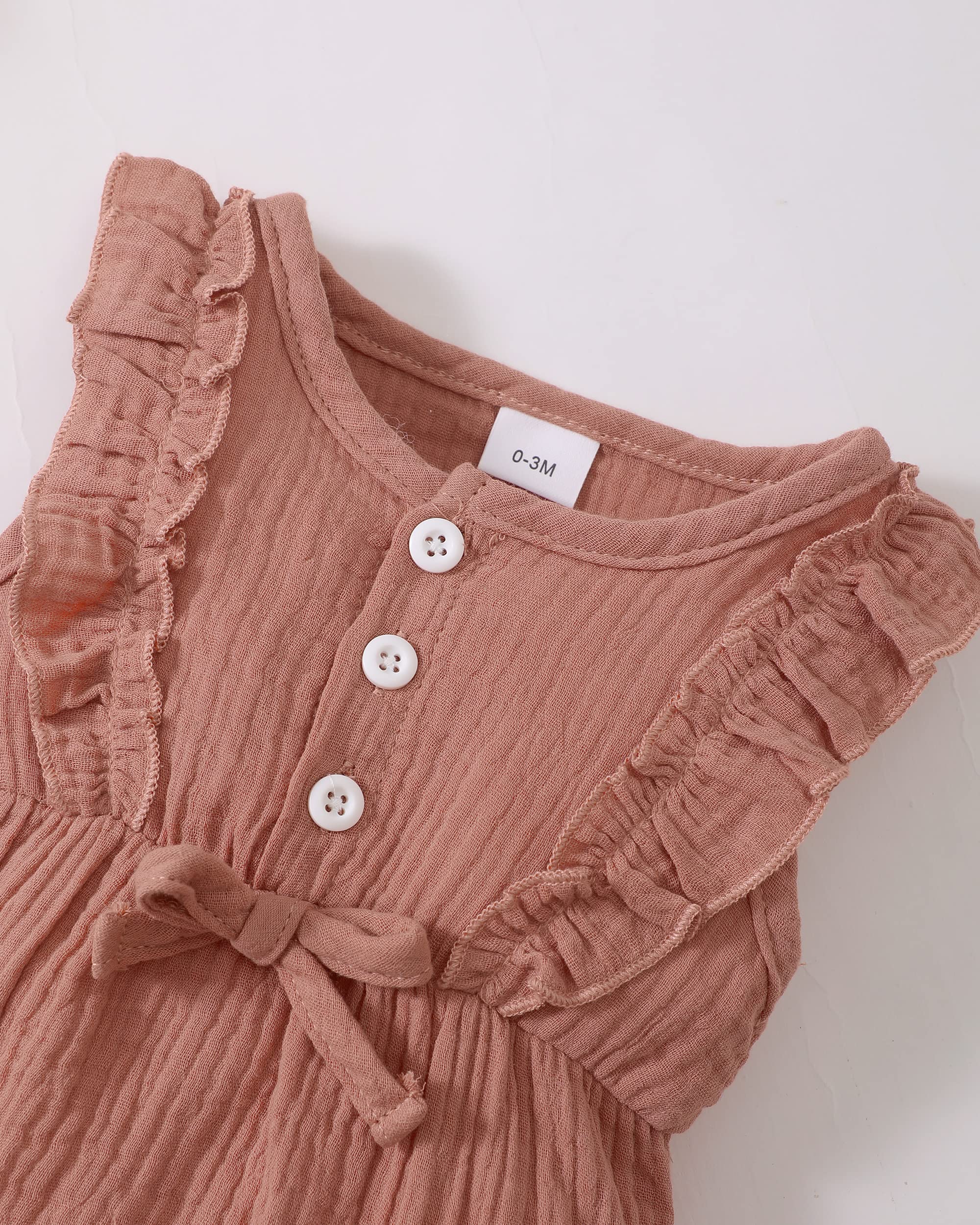 Renotemy Newborn Baby Girl Romper - Soft Cotton Short Sleeve Jumpsuit for 0-24 Months | Perfect for Summer Outfits, Photo Shoots & Playtime