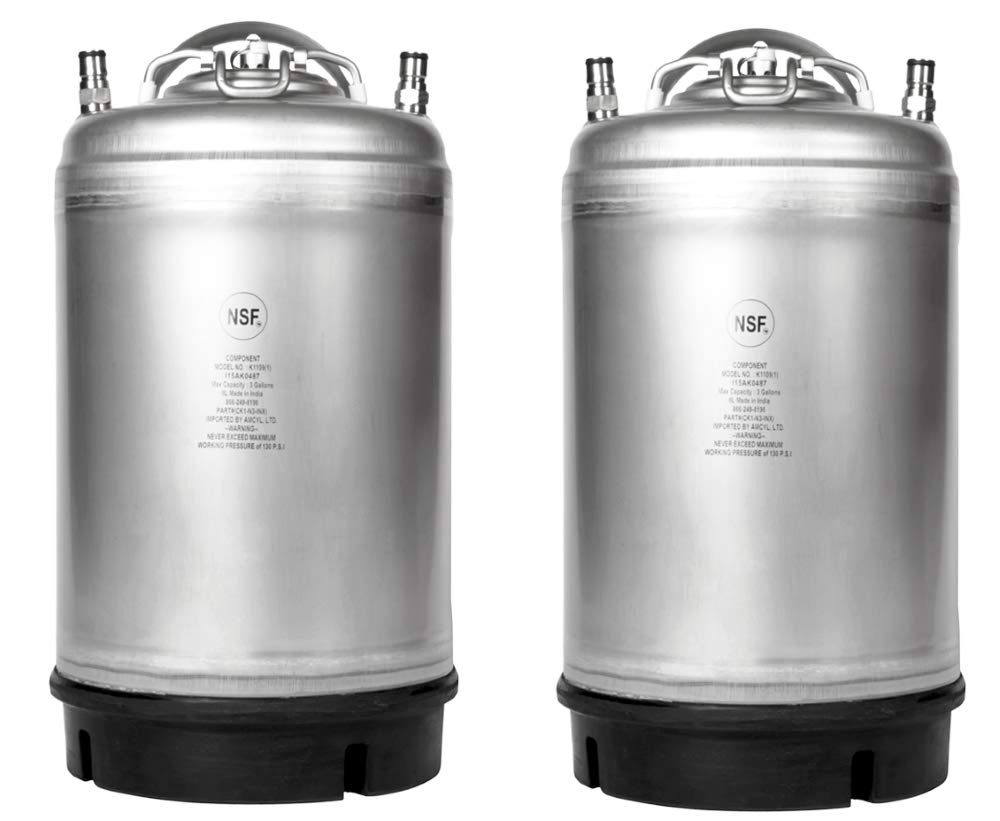 Cold Brew Coffee & Nitro Coffee Keg Kit - 3 Gallon Dual Keg System with Nitrogen Tank - Perfect for Home Bars, Cafes & Coffee Shops