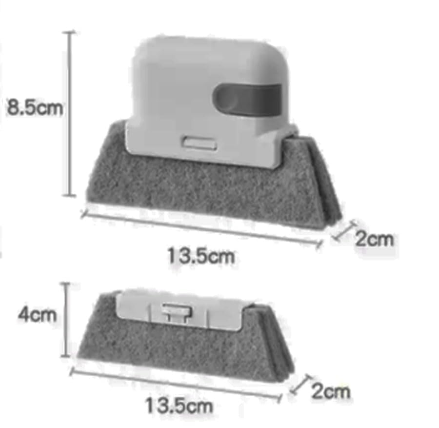 Window Track Cleaning Brush - Dual Head Dust Brush for Window Grooves, Door Slots & Hard-to-Reach Areas - Perfect for Home, Office & Car Cleaning