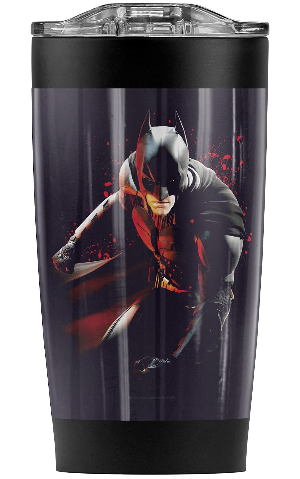 Batman Dark Knight Rises 20oz Stainless Steel Tumbler - Vacuum Insulated Coffee Travel Mug with Leakproof Sliding Lid | Double Wall Insulation for Hot & Cold Drinks | Perfect for Office, Gym, Camping & Car Commute