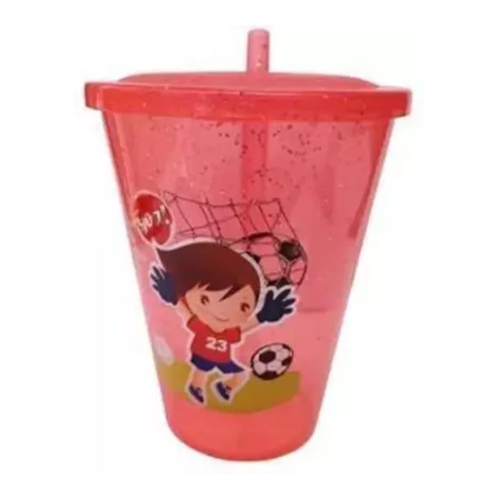 SBAPRIME Acrylic Sipper Glass with Lid for Kids - BPA-Free, Leak-Proof Travel Cup for Water & Milk (Pack of 4) - Perfect for School Lunches, Car Rides & Outdoor Activities