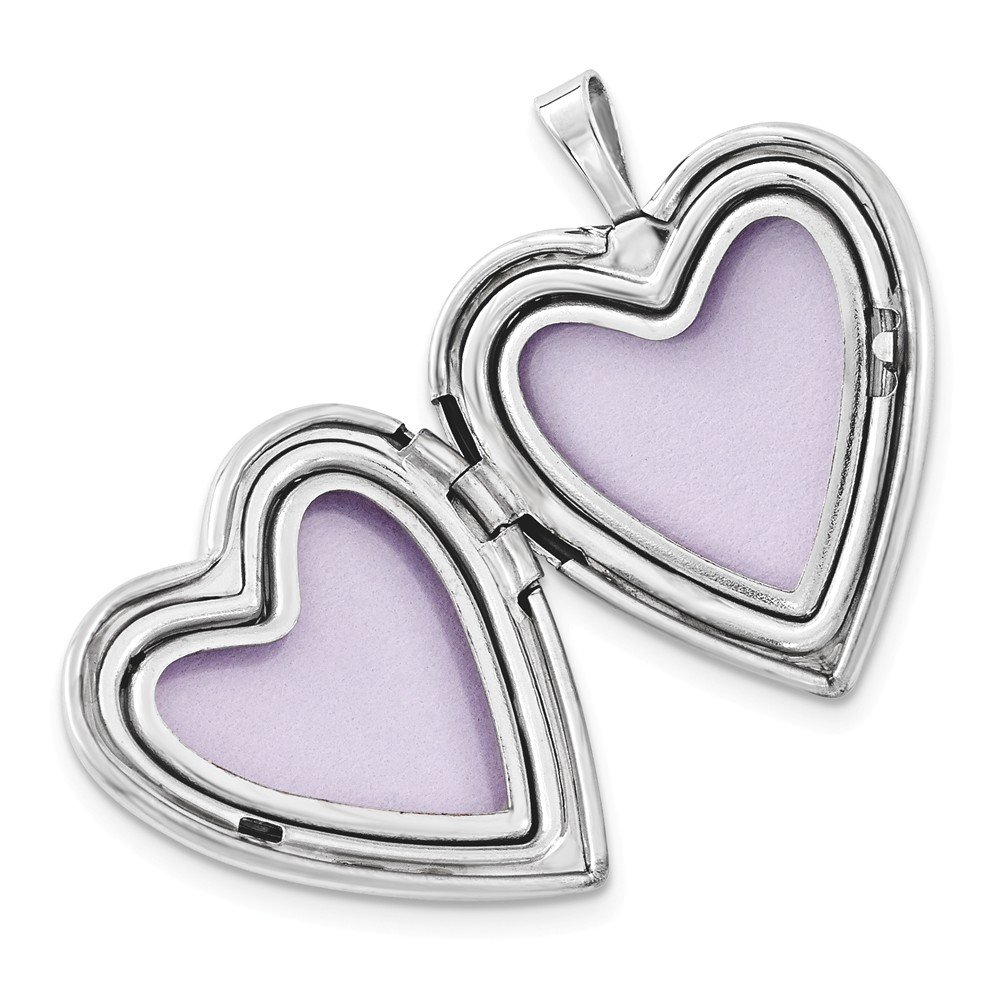 925 Sterling Silver Paw Print Heart Locket Pendant - Brushed Matte Finish - Perfect for Pet Lovers, Memorial Jewelry & Personalized Gifts