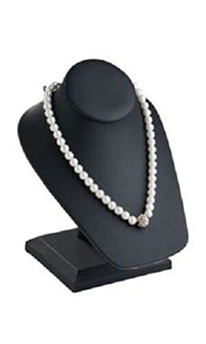 6-Piece Black Faux Leather Necklace Display Stand - 6.5