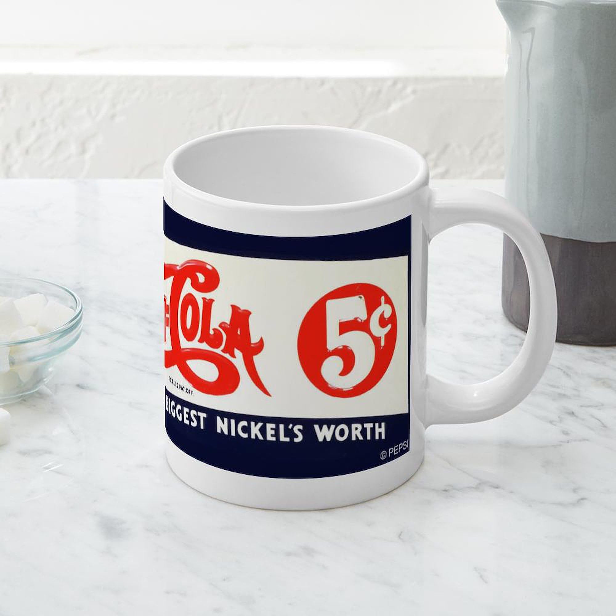 Pepsi 20 oz Ceramic Coffee Mug - Large Insulated Travel Cup for Hot & Cold Drinks - Perfect for Office, Home, or Commuting - Officially Licensed Pepsi Merchandise