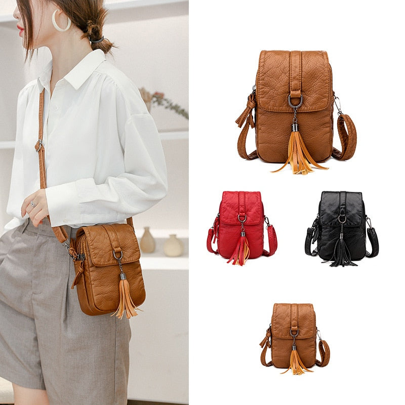 Stylish Women's PU Leather Messenger Bag - Trendy Crossbody Shoulder Bag for Work, Travel & Daily Use