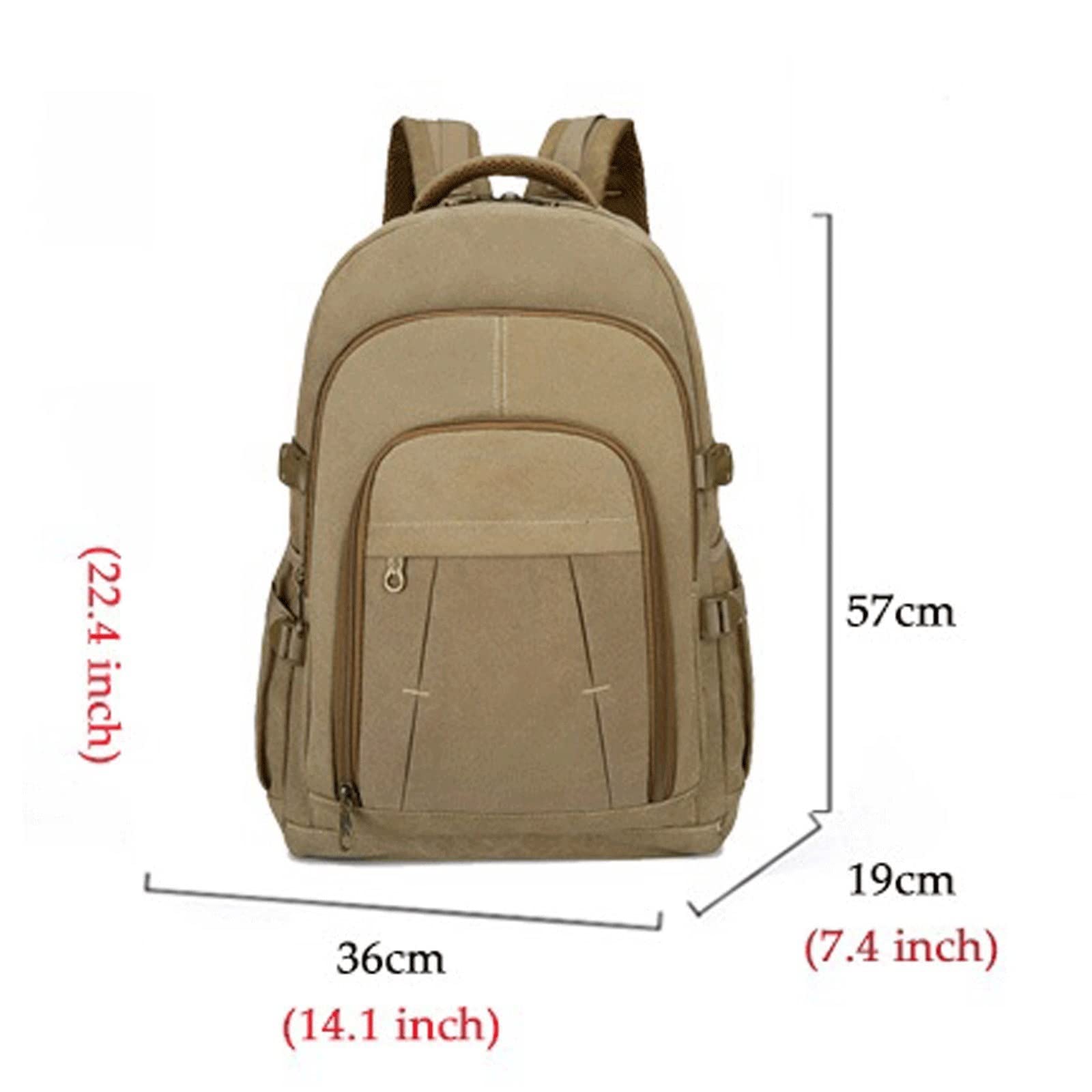 WOBBLO Waterproof Canvas Hiking Backpack for Men - Lightweight Travel Daypack, Durable Laptop Backpack for School, Work & Outdoor Adventures | Perfect for Hiking, Camping, College & Daily Commute