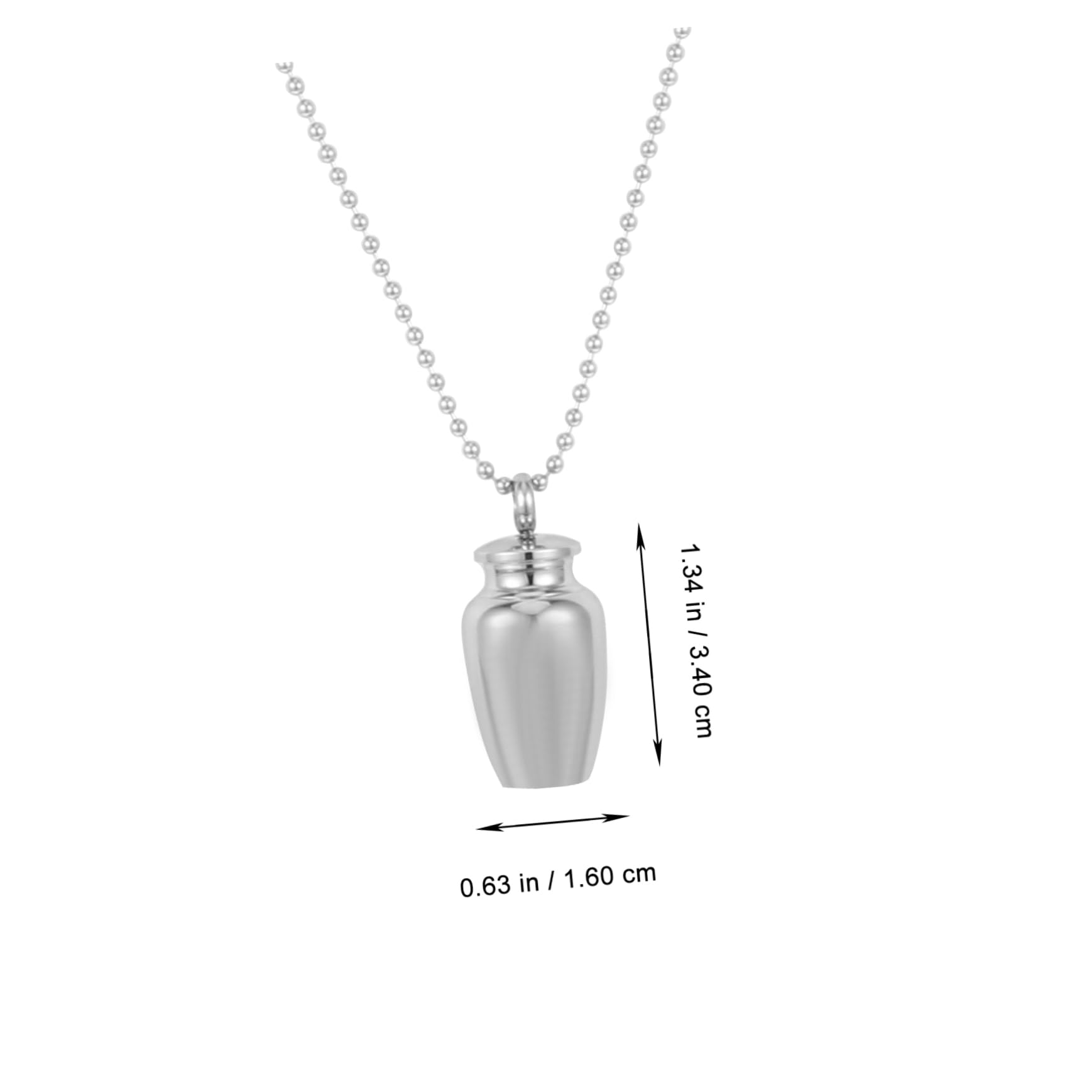 MOLUCKFU Titanium Steel Pet Teeth Pendant Necklace - Memorial Urn Jewelry for Dogs & Cats - Perfect for Keeping Memories Close to Your Heart