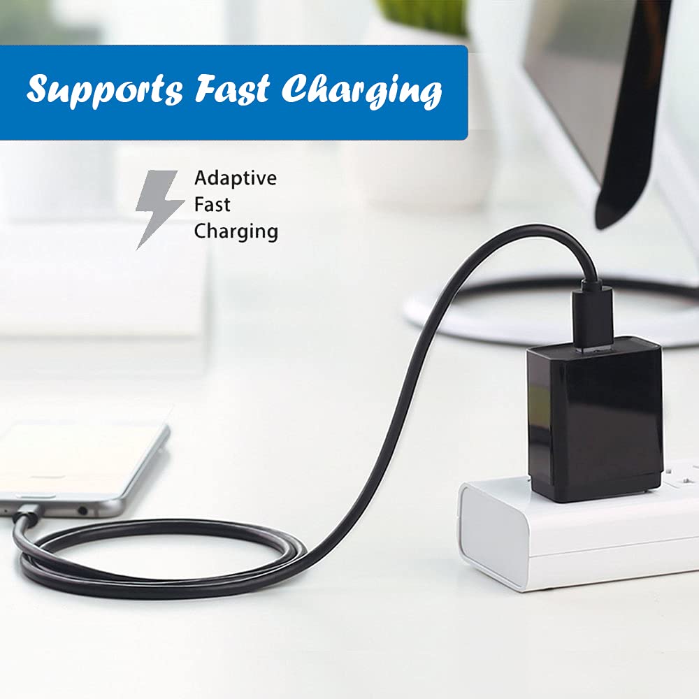 10-Pack USB-A to USB-C Fast Charging Cable [3.3ft] - High Speed Charger Cord for Samsung Galaxy S10/S9/S8/S20/S21/Plus/A52/A21/A32/A11, Note 10/9/8, PS5 Controller - Perfect for Home, Office & Travel Charging Needs