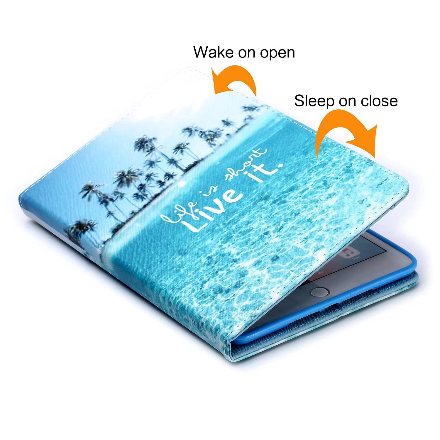 Fancity iPad 9th/8th/7th Generation Case (2021/2020/2019) - 10.2 Inch PU Leather Protective Cover with Pencil Holder, Auto Wake/Sleep & Card Slot - Perfect for Work, School, Travel and Beach Days