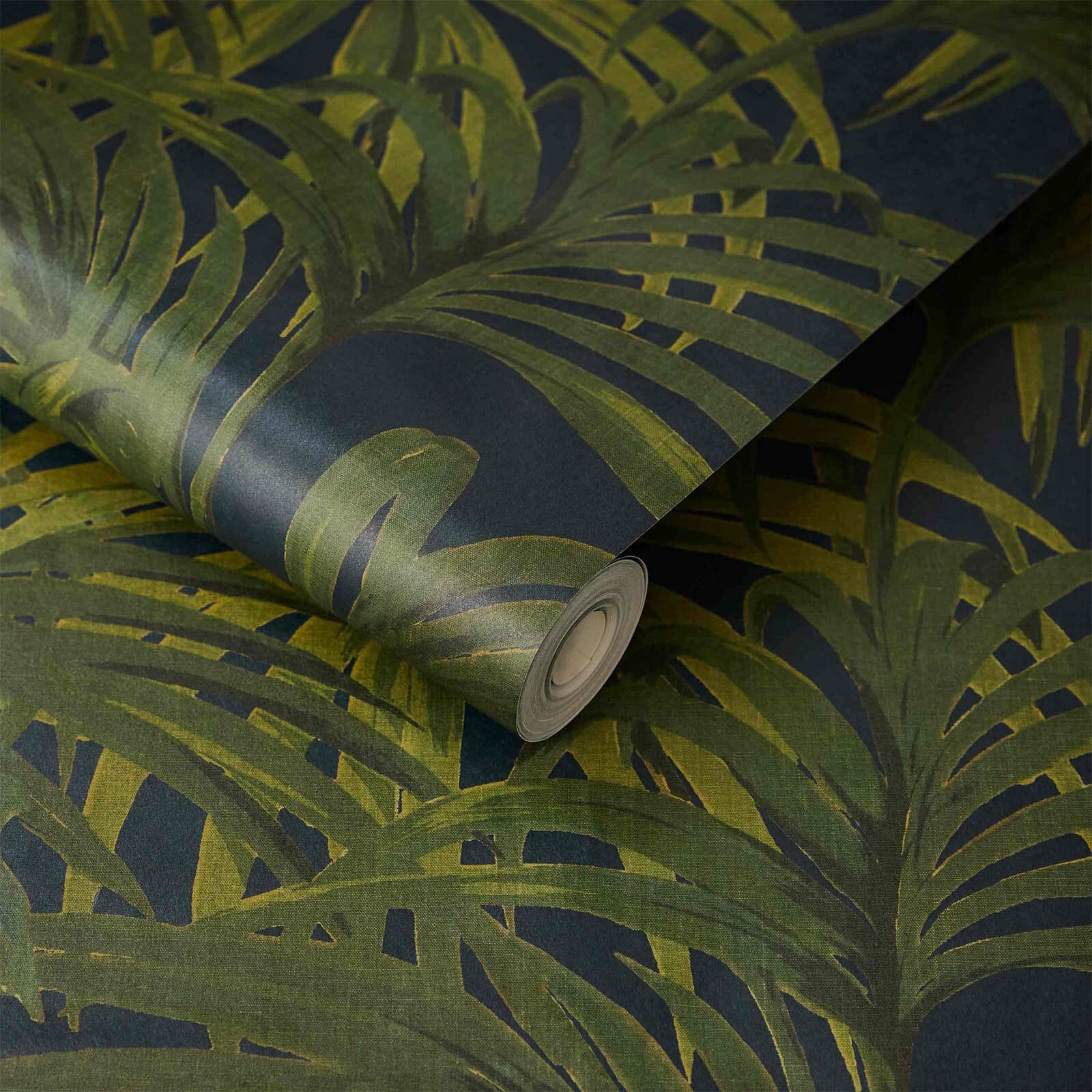 PALMERAL Midnight & Green Wallpaper - Premium Peel & Stick Wallpaper for Bedroom, Living Room, and Home Decor