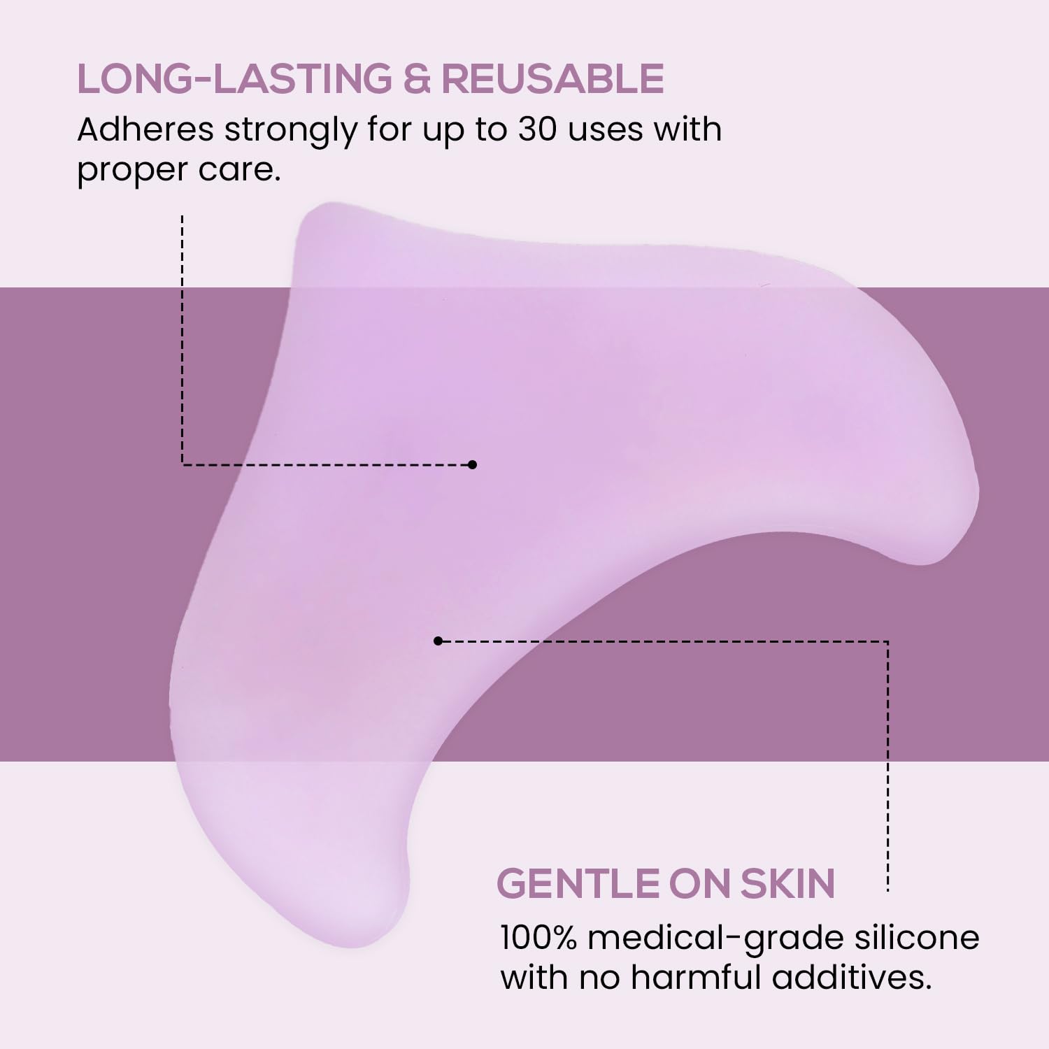 Kami Pure Silicone Gel Anti-Wrinkle Chest Patch - Anti-Aging Collagen Filler Pad for Decolette Area | Repairs, Hydrates & Smooths Skin | Botox Alternative | Single Pack | Perfect for Nighttime Skincare & Special Occasion Prep
