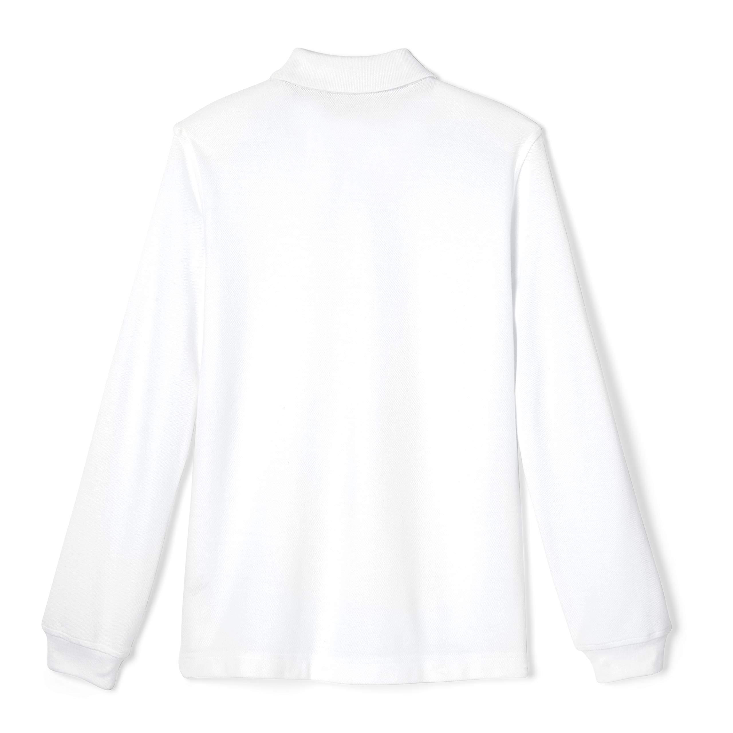 French Toast Pique Polo School Uniform Shirt - Long Sleeve Button Down for Boys & Girls - Comfortable Dress Code for Classroom & School Events