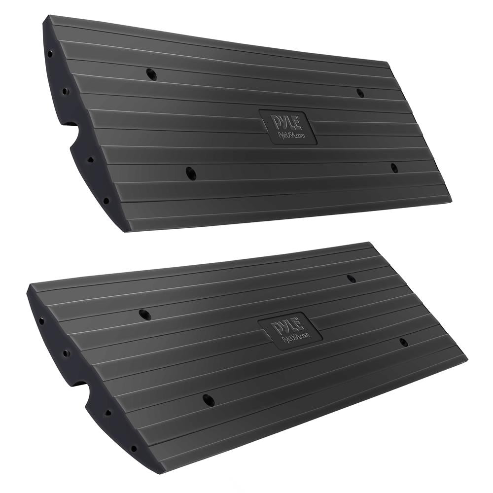 Heavy Duty Driveway Threshold Car Curb Ramps for Smooth Vehicle Access - Perfect for SUVs, Trucks, and Low Clearance Cars (Set of 2) - Ideal for Garages, Driveways, and Uneven Surfaces
