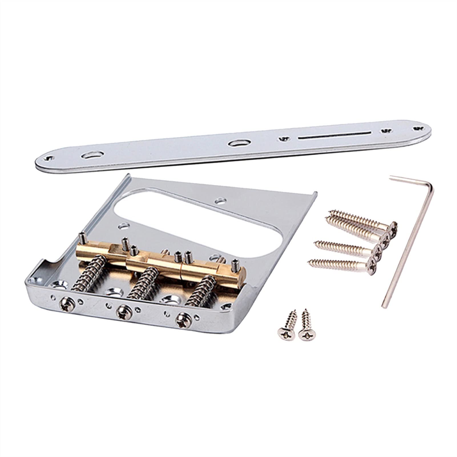 Vintage Chrome TL-Style Electric Guitar Bridge & Replacement Parts - High-Quality Guitar Hardware for Rock, Blues & Stage Performances