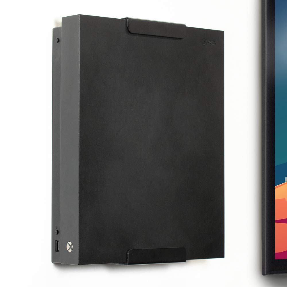 Oeveo Wall Mount Bracket for Xbox One X - USA Made Gaming Console Mount Holder | 2.6L x 12H x 3.75W | Perfect for Bedroom, Living Room & Game Room Organization | Made in America