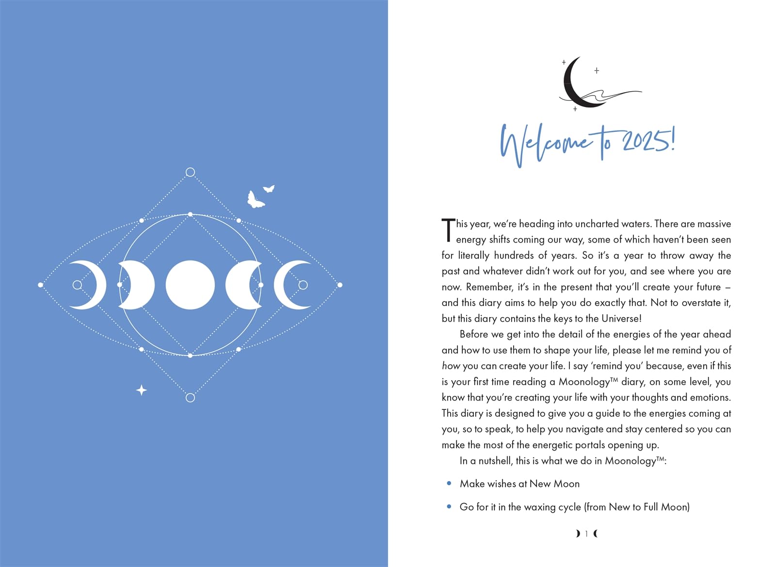 Moonology™ Diary 2025 - Lunar Planner & Astrology Journal for Manifestation, Goal Setting & Moon Phases Tracking | Perfect for Spiritual Growth, Self-Care & Witchcraft Practices