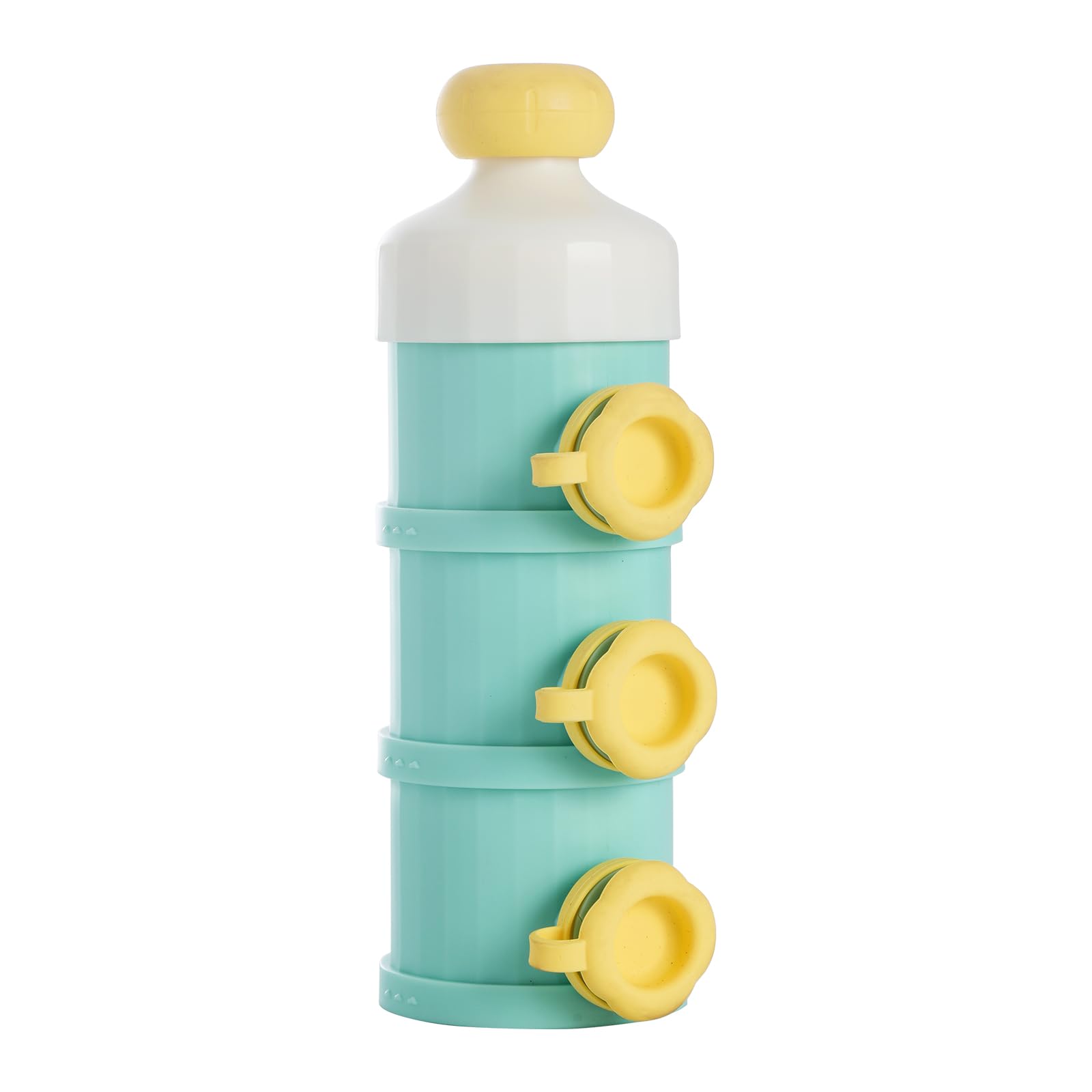Phanpy Baby Formula Dispenser - Stackable Travel Container with Independent Side Openings | Portable Milk Powder Storage for On-the-Go Parents | Perfect for Daycare, Travel & Outdoor Feeding (Green)