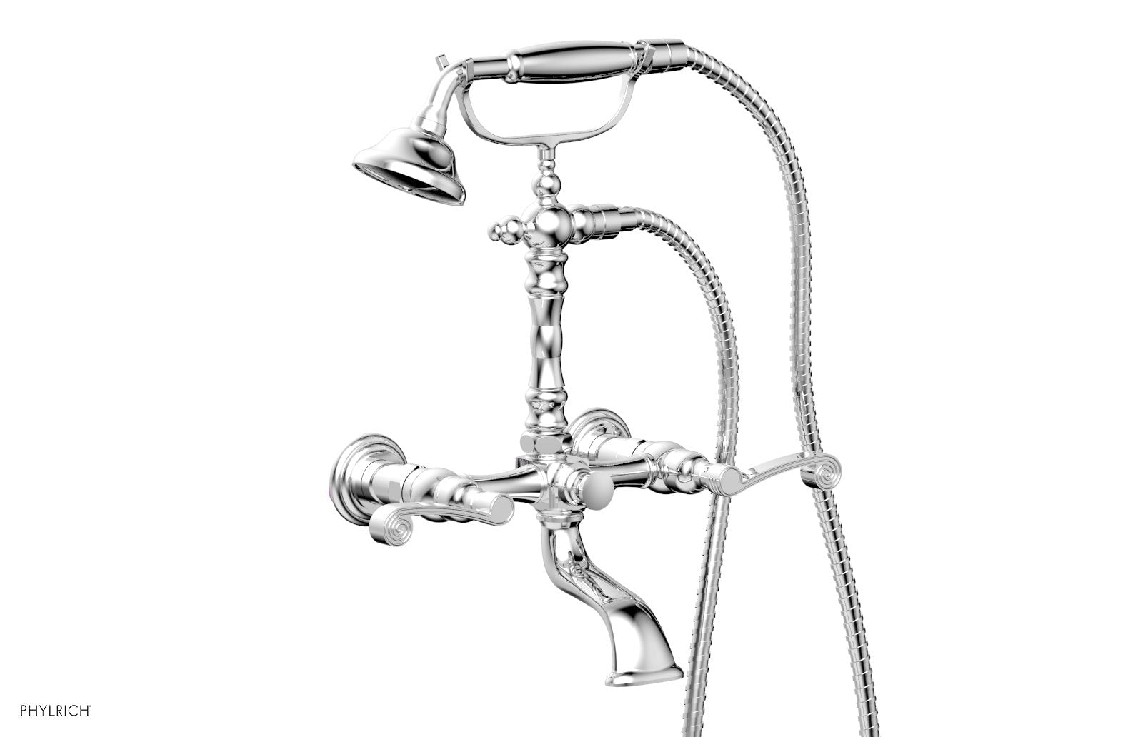 3RING Exposed Tub & Hand Shower Combo K2393-02 - Chrome Finish Bathroom Faucet for Bathtub and Shower, Perfect for Modern Home Renovation and Spa-Like Experience