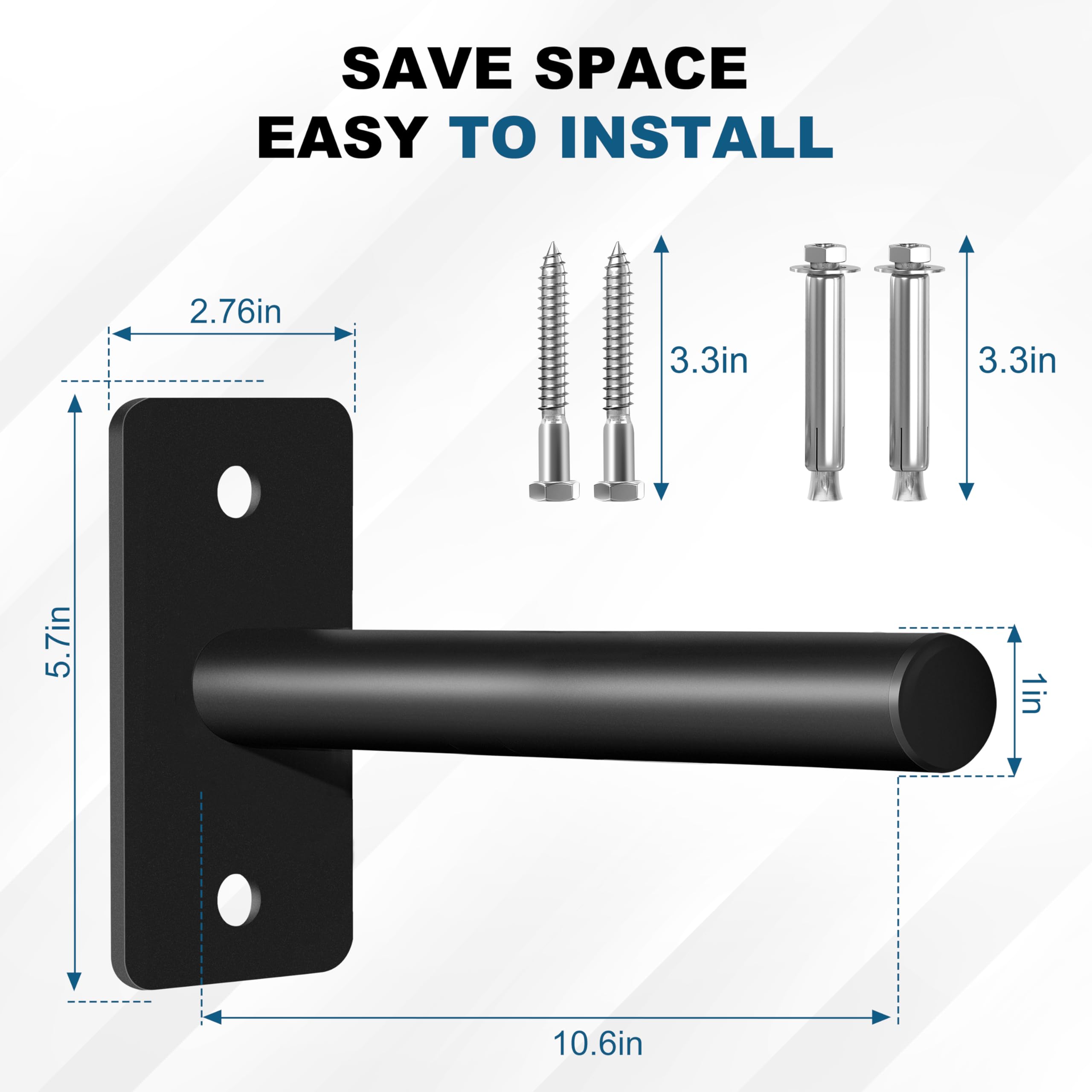Olympic Weight Plate Holder - Wall Mounted Weight Rack Storage for Home Gym Organization | Perfect for Garage, Basement & Workout Room Storage Solutions