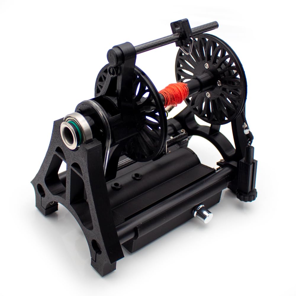 iDili AC 100-240V 1800rpm Electric Wool Spinning Wheel with Foot Pedal - Mini Cotton Silk Fiber Spinning Machine for Home Crafting, DIY Yarn Making & Hand Spinning Projects