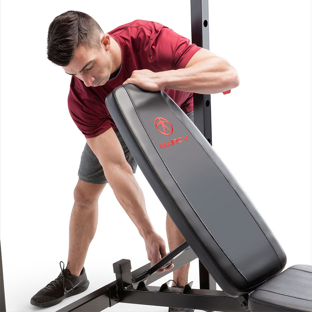 Marcy Adjustable Olympic Weight Bench MWB 4811 - Heavy Duty Home Gym Equipment for Strength Training & Bodybuilding - Perfect for Home Workouts & Fitness Enthusiasts