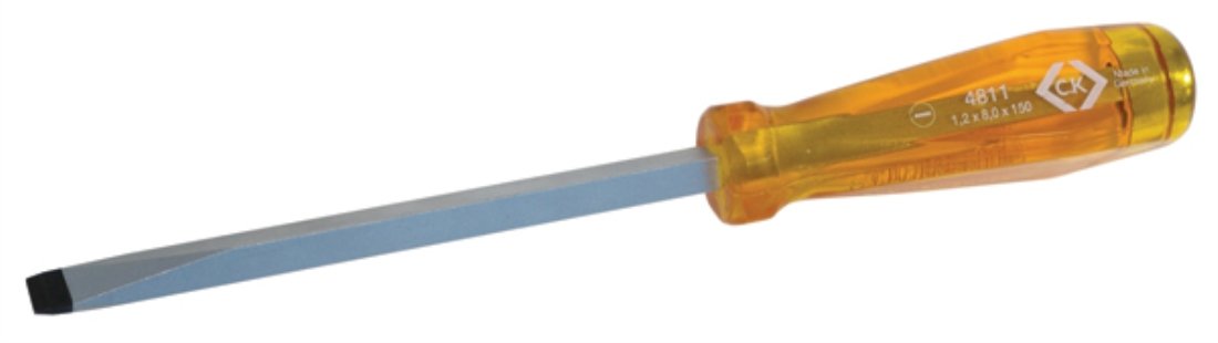 C.K T4811 04 Slotted Strike Through Screwdriver - Professional Precision Screwdriver for Electronics, Jewelry & Watch Repair - Ideal for DIY, Home Improvement & Workshop Use