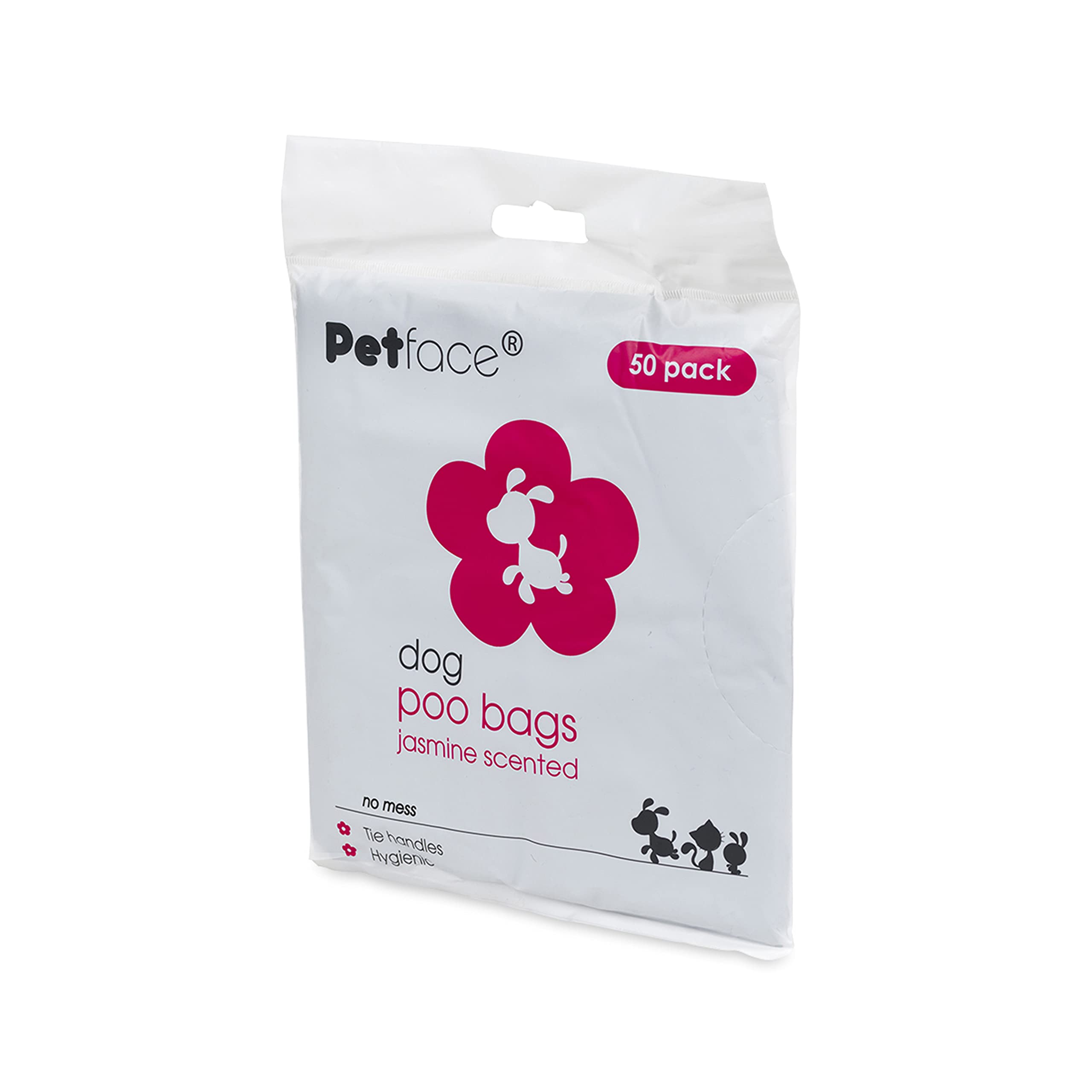 Premium Jasmine Scented Dog Waste Bags - 50 Count Biodegradable Poop Bags for Dogs - Eco-Friendly Pet Cleanup for Walks, Parks & Travel