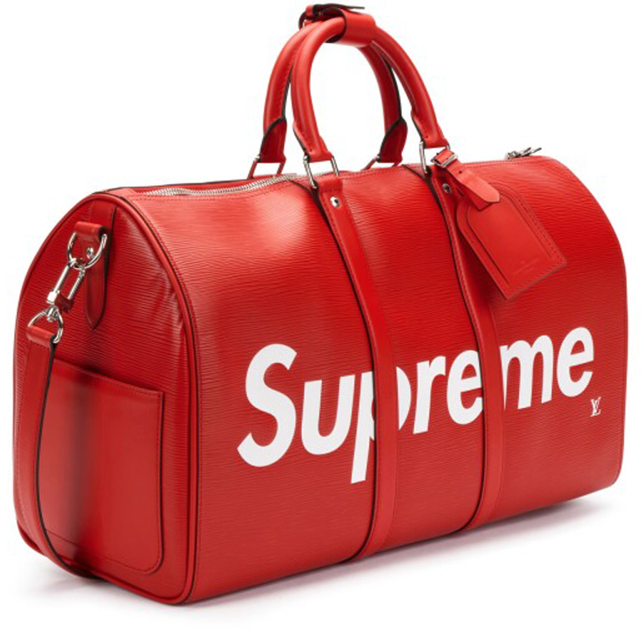 Supreme x Louis Vuitton Keepall Bandouliere 45 Travel Duffle Bag - Luxury Designer Weekender for Men & Women - Perfect for Travel, Gym, and Business Trips