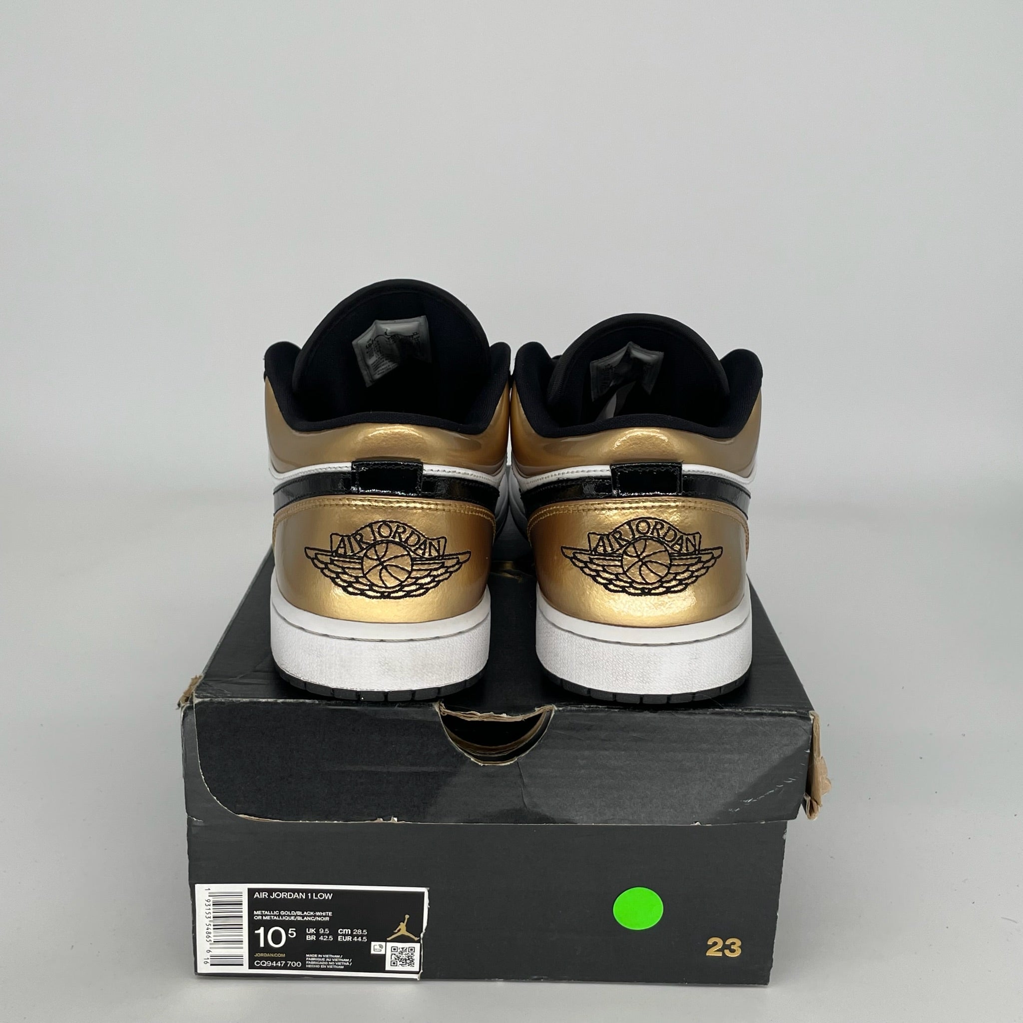 AIR JORDAN 1 LOW GOLD TOE Men's Basketball Shoes Size 10.5 - Style CQ9447-700 | Retro Sneakers for Streetwear, Casual & Sports Fashion