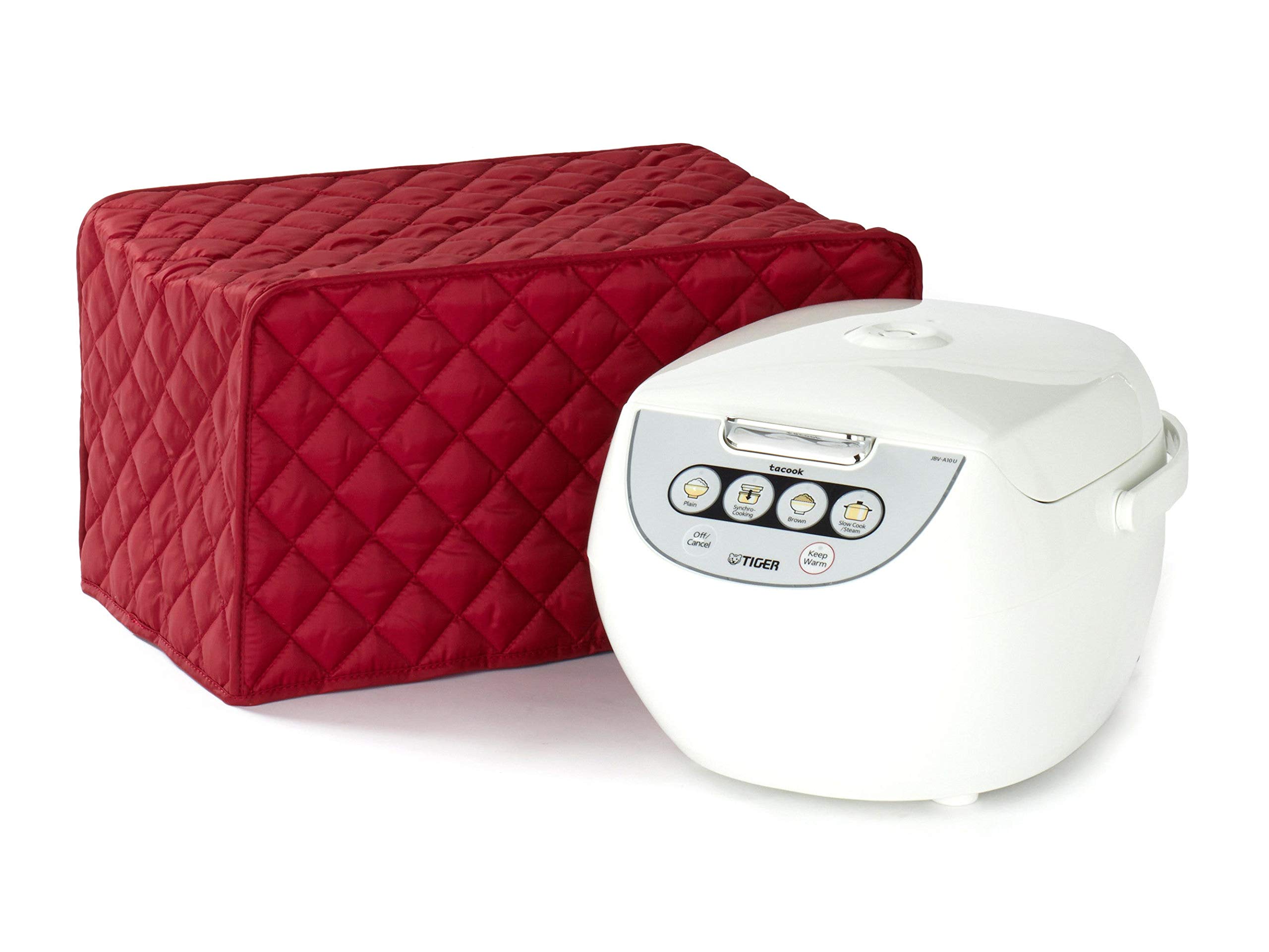 Covermates Keepsakes Rice Cooker Cover – Dustproof, Stain Resistant & Washable Appliance Protector (Red) – Perfect for Kitchen Countertop Storage & Small Appliance Protection