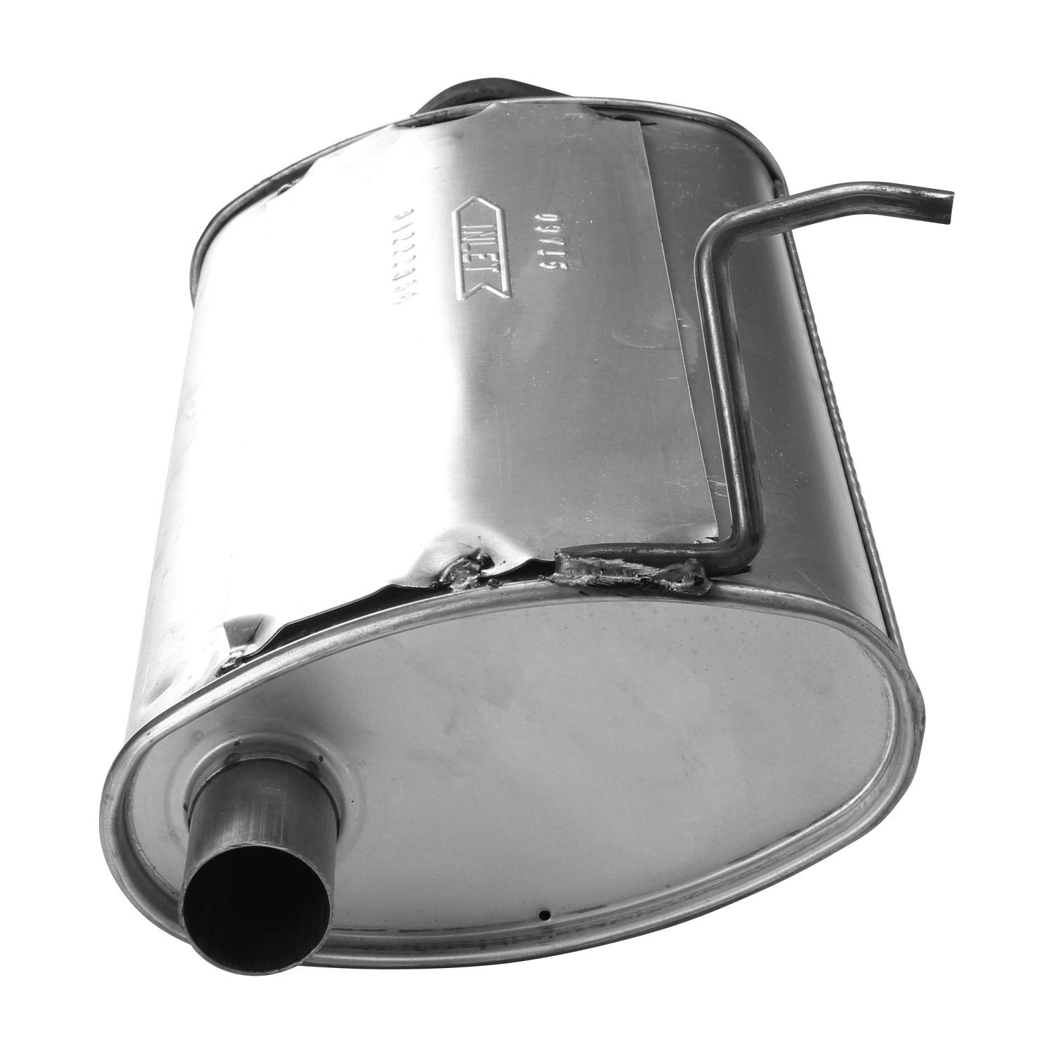 AP Exhaust Products 700242 Performance Muffler - Universal Fit for Cars, Trucks & SUVs - Reduces Noise & Improves Engine Efficiency - Perfect for Daily Commuting & Highway Driving