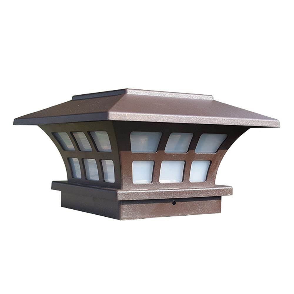 Solar Post Cap Lights Outdoor - Waterproof LED Deck Lighting for 4x4 Pillars, Cool White Landscape Lights for Fence, Patio, Garden & Courtyard Decoration | Perfect for Villa, Pathway & Outdoor Entertaining Areas