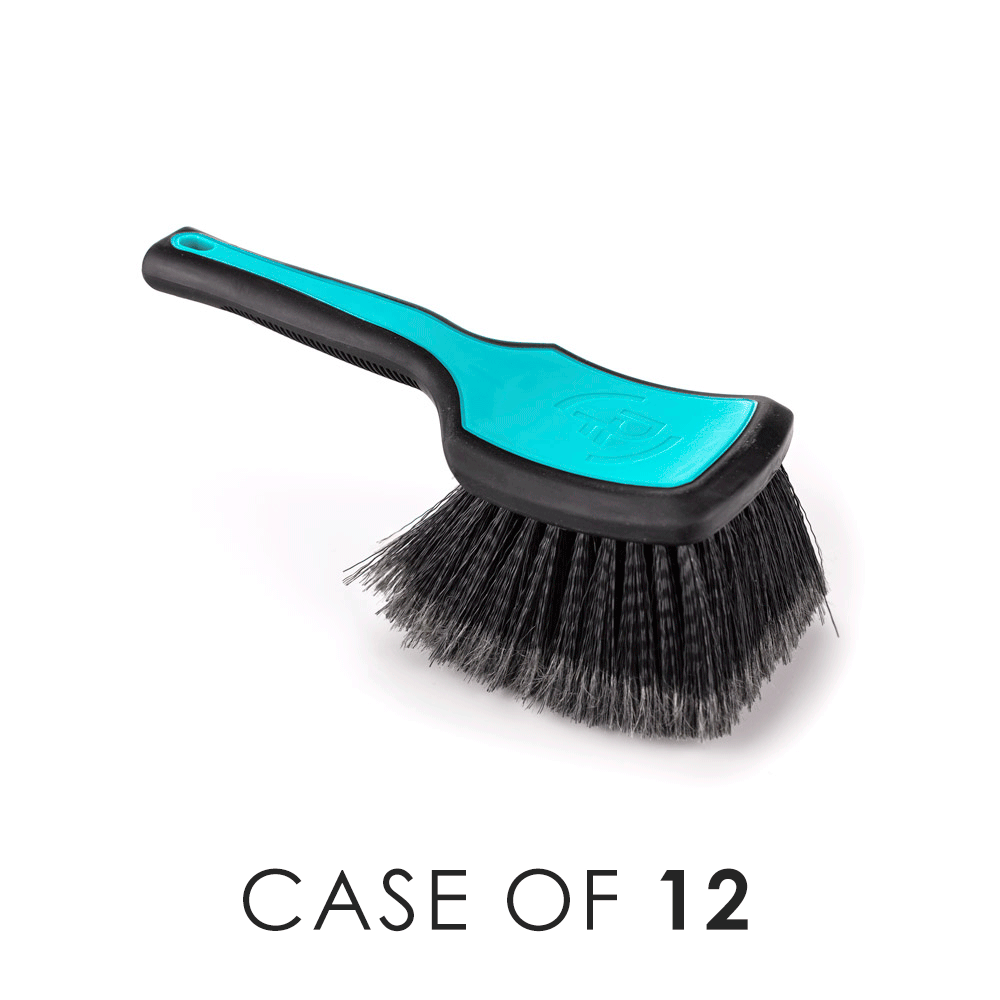 ProGrip Wheel Face Brush with Case - Heavy Duty Car Wheel Cleaner Brush for Deep Cleaning Tires, Rims & Hubcaps - Perfect for Auto Detailing, Car Wash & DIY Cleaning at Home or Garage