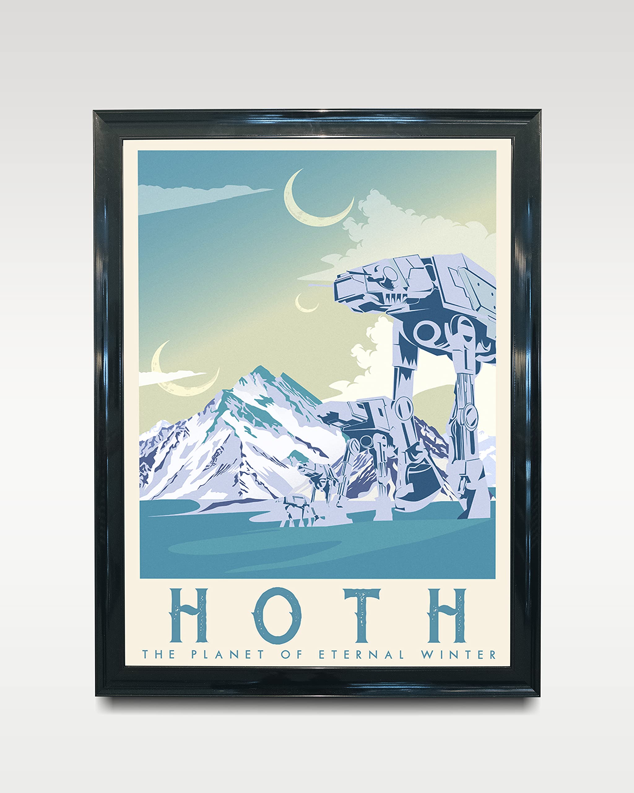 Star Wars Retro Travel Posters Set - 4 Premium 16x20 Inch Prints (Hoth, Bespin, Tatooine, Endor) - Perfect for Home Decor, Office Wall Art & Sci-Fi Fan Gifts