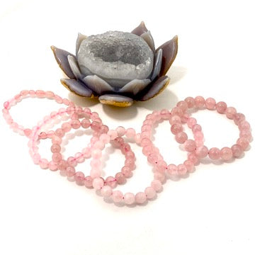 Natural Rose Quartz Bracelet for Women - Healing Crystal Jewelry for Stress Relief & Positive Energy - Perfect for Meditation, Yoga & Everyday Wear